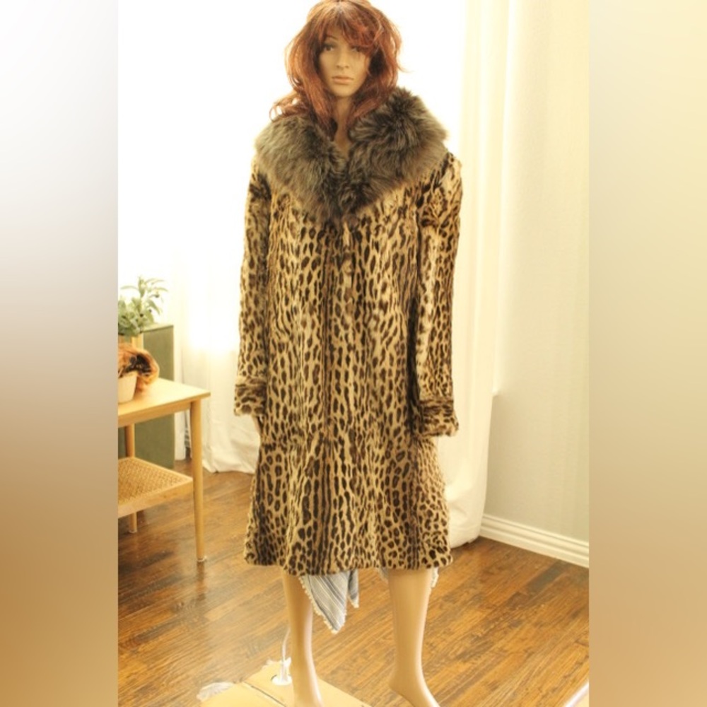 Gorgeous real wild cat fur coat